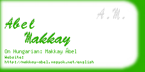 abel makkay business card